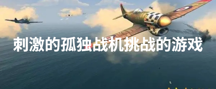 刺激的孤独战机挑战的游戏