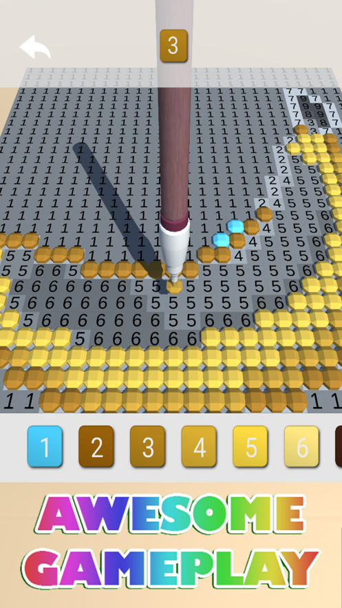 绘制快乐数字颜色3D-插图1