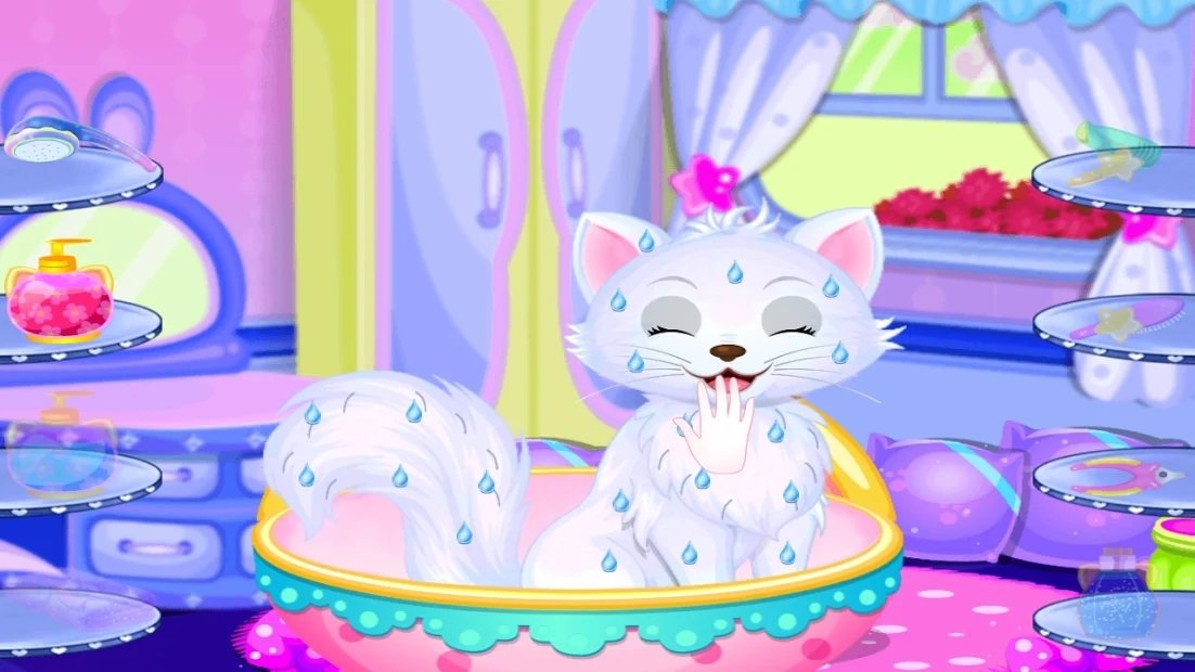 基蒂小公主泡澡-插图2