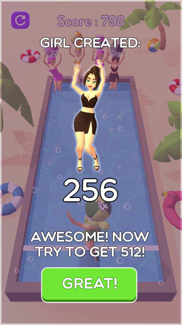 美少女合并2048游戏-插图2