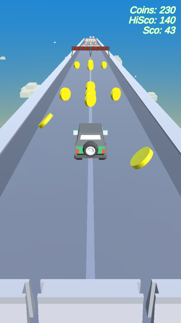 汽车天空跑游戏-插图1