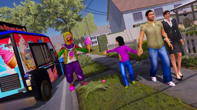 疯狂的冰淇淋小丑游戏-插图1