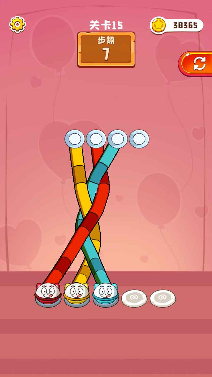 彩绳排序3D版游戏-插图1