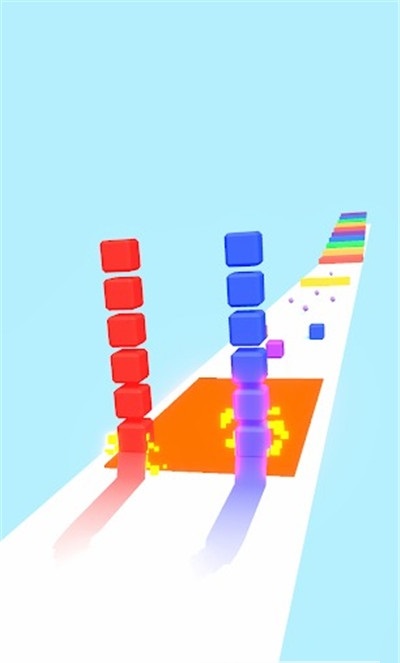 红紫蓝堆叠跑酷-插图2
