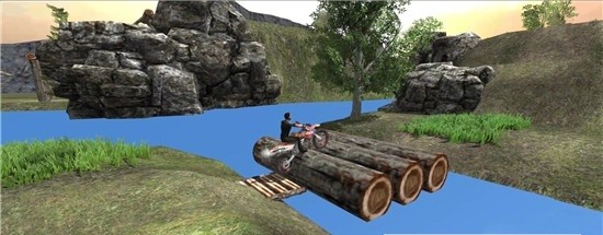 摩托车斜坡特技游戏-插图1