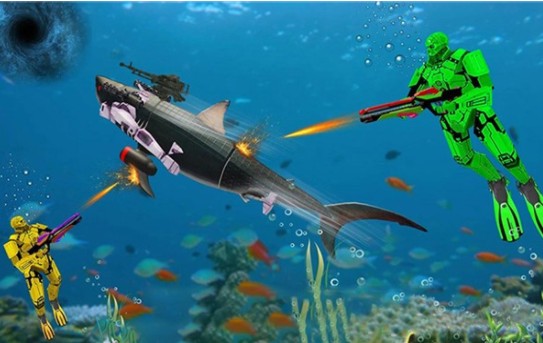 机械鲨拼装射击游戏-插图1