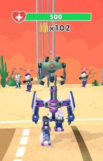 机器人跑酷射击游戏-插图1