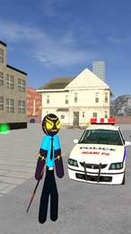 火柴人绳索英雄黑豹警官游戏-插图1