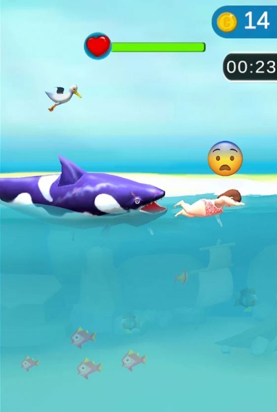 鲨鱼狂潮3D游戏-插图1