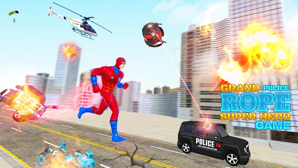 警察绳索英雄营救-插图2