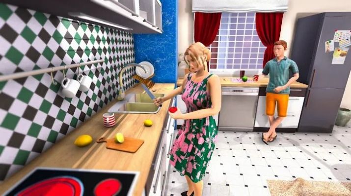 幸福的婚礼家庭梦想3D-插图2