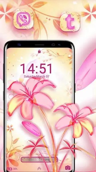 Lily Pink Theme Launcher-插图2