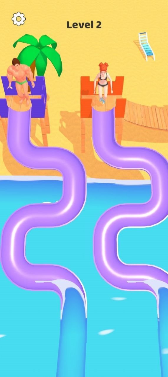 有趣的海滩3D玩家