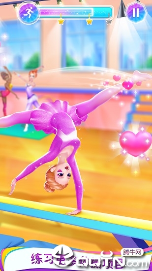 体操少女翻转跳跃 体操少女翻转跳跃