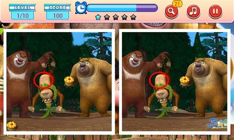 熊出没疯狂找不同 熊出没疯狂找不同