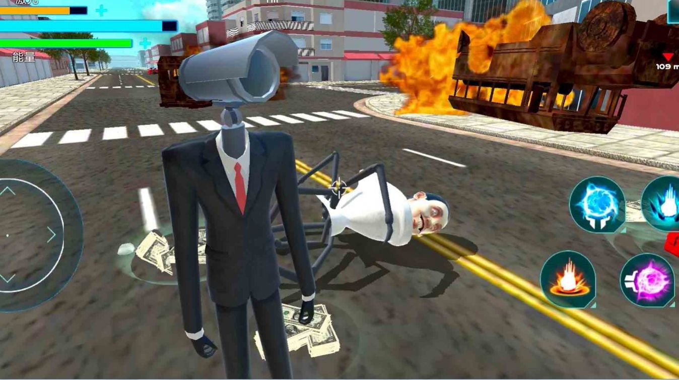 监控人对决马桶人