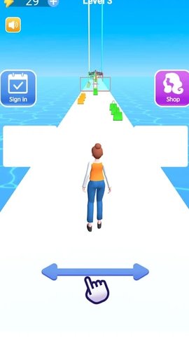 购物中心女孩跑