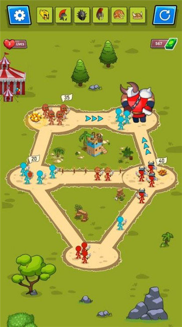 火柴人战斗刚比点保卫战