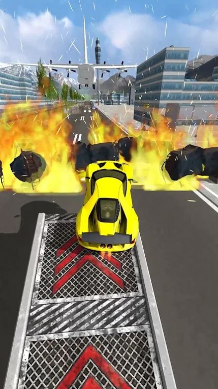 驾驶汽车跳上飞机 驾驶汽车跳上飞机