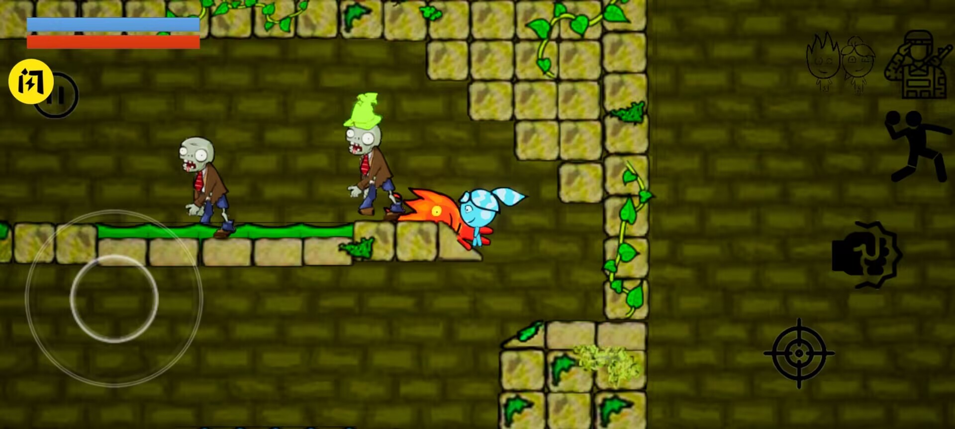 冰火女孩大战僵尸 冰火女孩大战僵尸