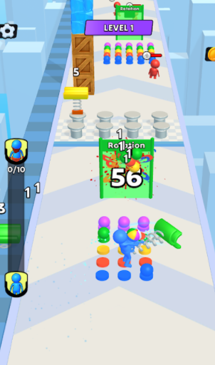 旋转和推动跑 旋转和推动跑